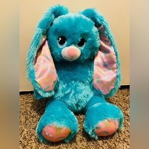 Build A Bear BEACH BUNNY Summer Ocean Vibes Teal Plush Stuffed Animal Pink Ears